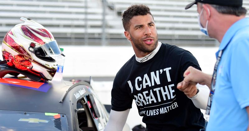 Bubba Wallace says he's relieved rope in NASCAR garage wasn't meant for him, blasts haters for calling him fake