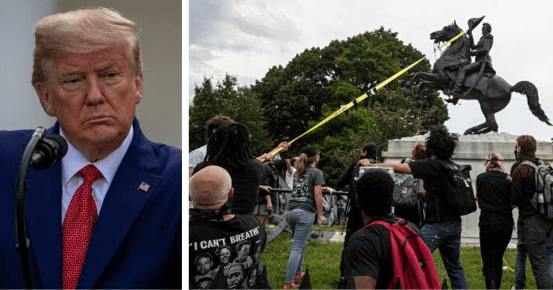 Trump signs 'strong executive order' to protect America's statues, warns 'long prison terms' for lawless acts