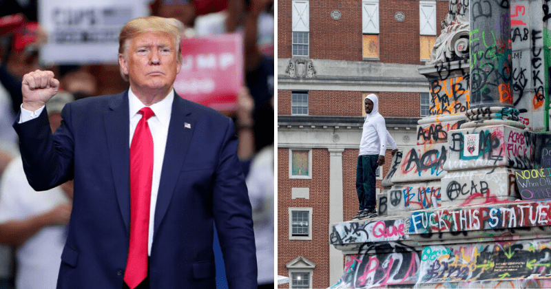 Trump urges protesters to stop destroying statues, asks them to 'learn from history' or risk going 'back to it'
