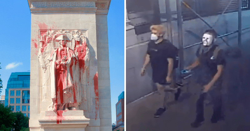 Trump threatens ‘anarchists’ who threw paint on George Washington statue with 10-year sentences