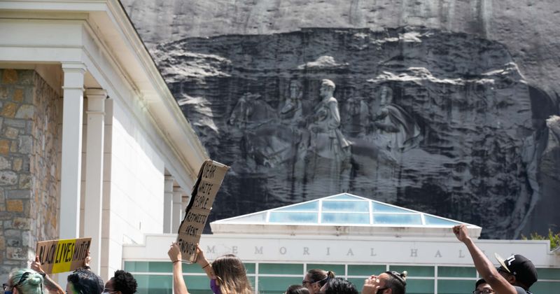 Armed Black militia group NFAC marches at KKK stronghold Stone Mountain, supporters say they're 'in tears'
