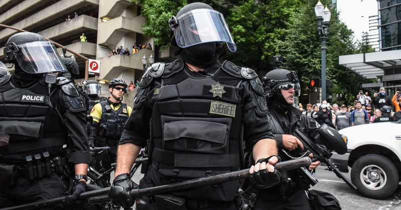 Portland police label protesters 'rioting crowd', Angry Internet claims this is 'exactly what Trump wanted'