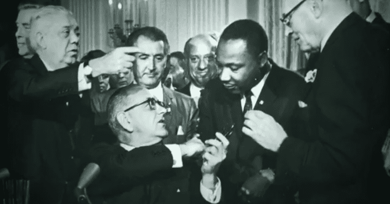 'Seeing America with Megan Rapinoe': Photo of Lyndon B Johnson and Martin Luther King puts humanity over race