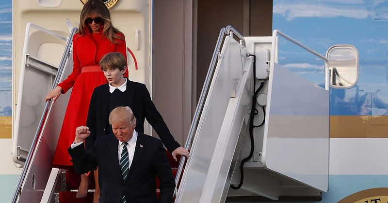 Cross-shaped drone almost hits Air Force One with Trump, Melania and Barron on board, White House launches probe