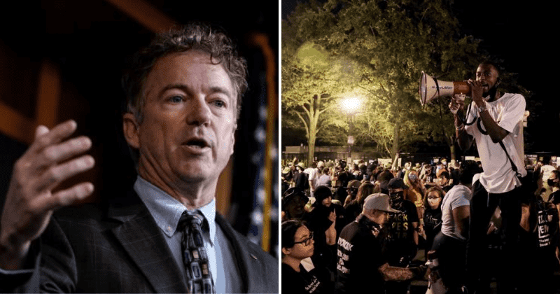 Rand Paul attacked by BLM protesters outside White House RNC, outraged Internet says he's FOR police reform