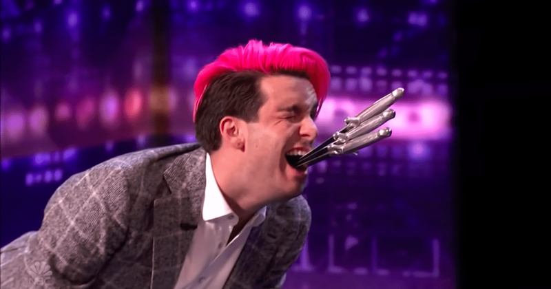 'America's Got Talent' Season 15: Sword swallower Brett Loudermilk splits audience with 'gross' rubber duck act