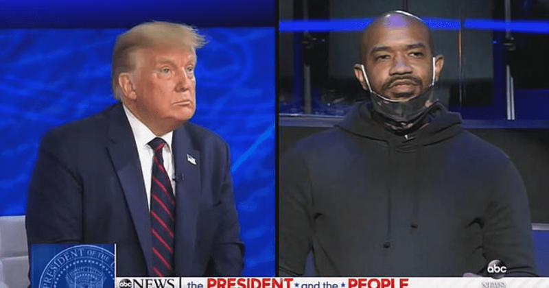 Black voter tells Trump MAGA slogan is 'tone deaf', asks him when he'll address the 'race problem' in America
