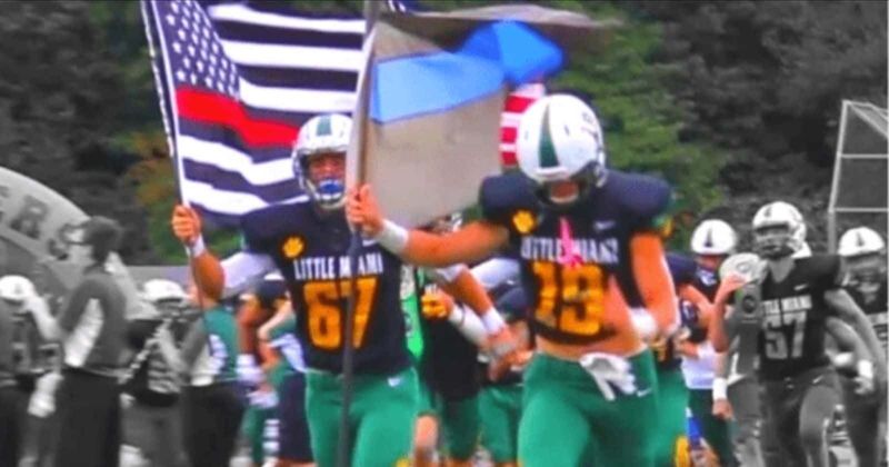 Little Miami football players get scholarships after being suspended for carrying Thin Blue, Red flags at game