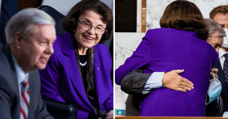 Will Dianne Feinstein be removed after hugging and praising Lindsey Graham? Internet says she 'betrayed' them