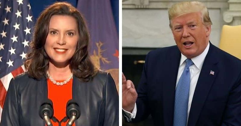 Michigan Gov Whitmer blasts POTUS for 'lock them all up' comment at rally, Internet says 'Trump is afraid'