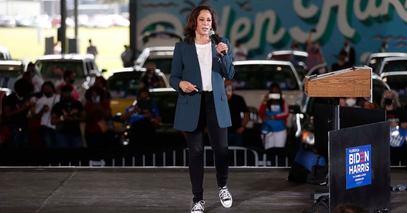 Kamala Harris dances in Florida rain wearing Converse sneakers, Internet feels 'proud to call her future VP'