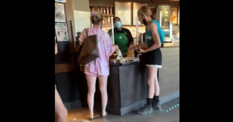 California Starbucks barista, 19, stays cool as anti-masker screams 'f**k BLM', Internet says 'give her a raise'