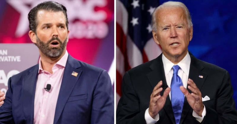 Don Jr tweets Trump campaign ad calling Biden 'a zombie' who 'craves human flesh' and 'mutters and groans'