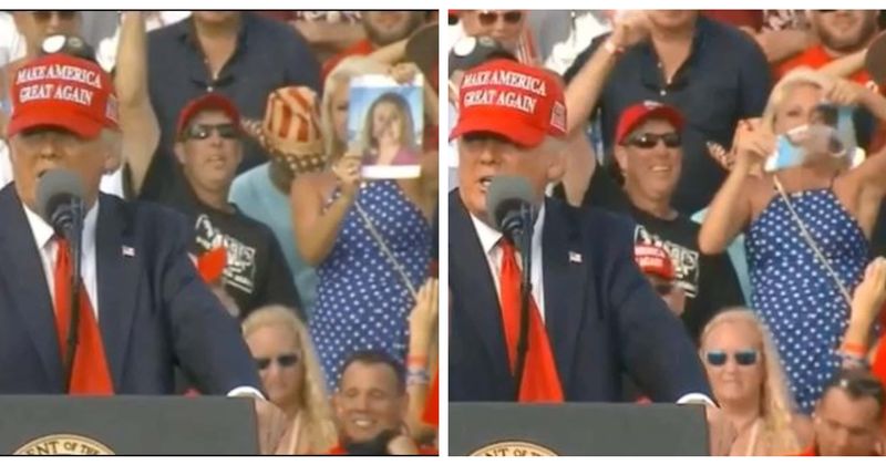 Trump supporter rips apart Nancy Pelosi, Chuck Schumer’s photos at Florida rally echoing Speaker at SOTU speech