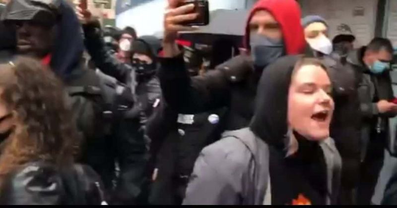 Antifa woman tells NYPD 'hope your children get raped and killed' in Manhattan clash, 'disgusting' video sparks fury