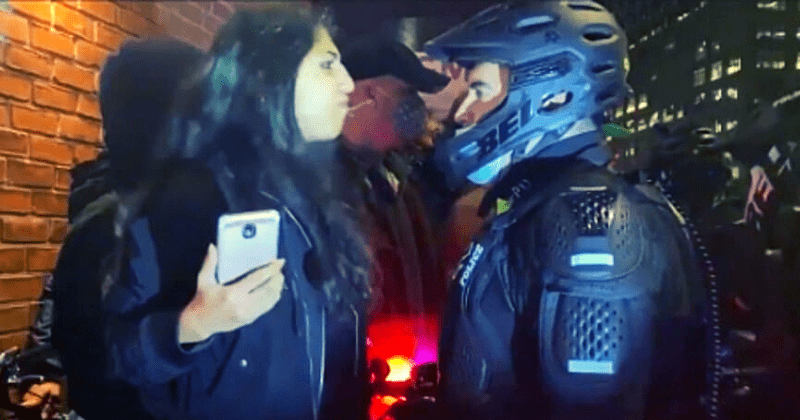Pennsylvania protester spits on NYC police officer's face, yells 'f**k you, fascist' as over 50 get arrested