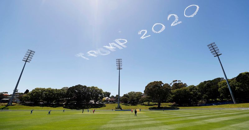 'Trump 2020' slogan mysteriously appears on Sydney sky, Australians say 'piss off we don't share your views'