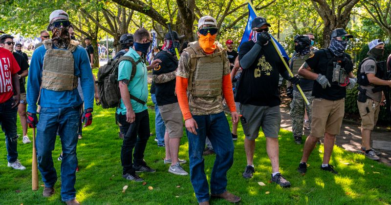 Donald Trump blasts 'Antifa scum' after Proud Boys clash with BLM supporters at Million MAGA March