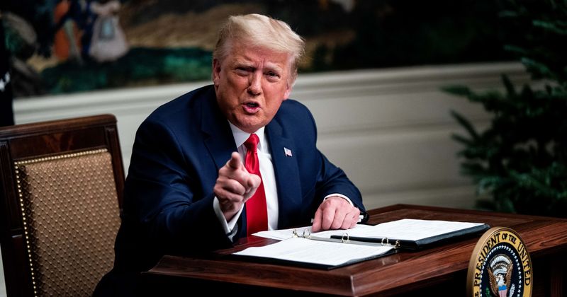Trump snaps at reporter during tense White House briefing, says 'don't EVER talk to the president that way'