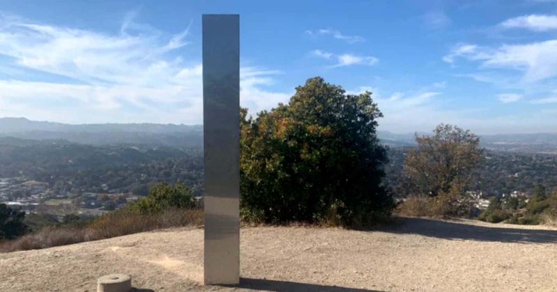 Another mystery monolith emerges on top of Pine Mountain in California after appearing in Utah and Romania