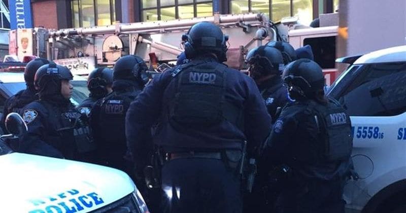 New York police flood Manhattan after explosion rocks bus terminal