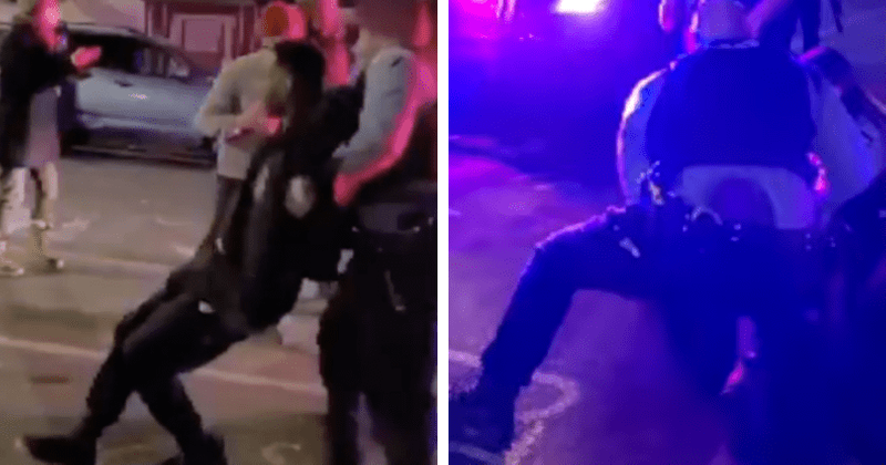 White Minneapolis cop seen kneeling on Black man at SAME spot where George Floyd was killed in viral video