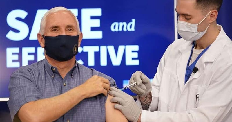 Mike Pence receives Covid-19 vaccine in public, Internet says 'he doesn't deserve to get it'