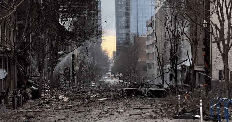 Explosion in Nashville on Christmas morning intentional, say cops as houses, roads across blocks lay damaged