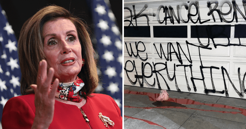 Pelosi's San Fransisco home defaced with pig's head and fake blood, vandals paint '$2K' after Covid pay blocking