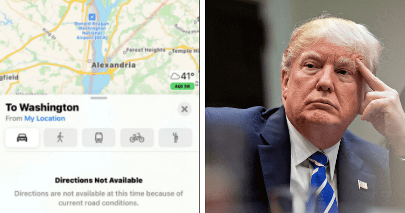 Is Apple anti-Trump? iPhone maps stop giving directions to Washington DC ahead of 'March for Trump' rally