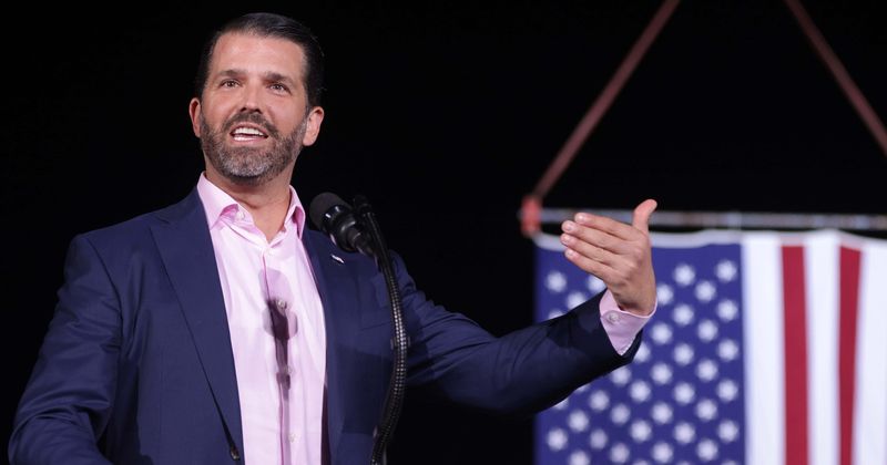 Don Jr says world is 'laughing at America' as he rants about his dad's Twitter ban: 'Free speech is dead'