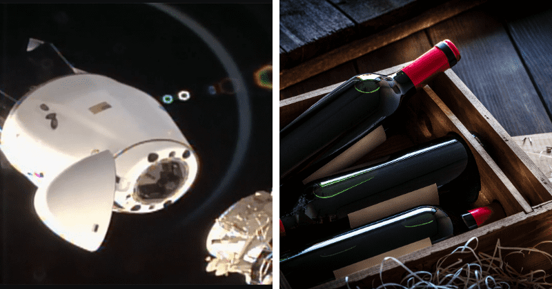 Why did SpaceX Dragon have 12 bottles of French wine and 320 grapevines in its cargo while returning to Earth?