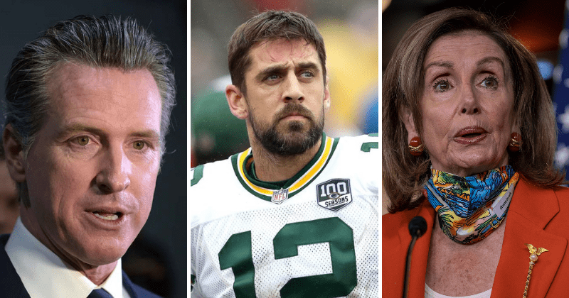 Aaron Rodgers blasts Nancy Pelosi and Gavin Newsom for breaking own Covid rules: 'They put these rules in place'