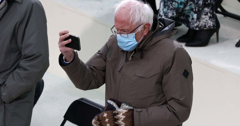 Bernie Sanders' Inauguration Day casual outfit makes him instant style icon, here's why his mittens are special