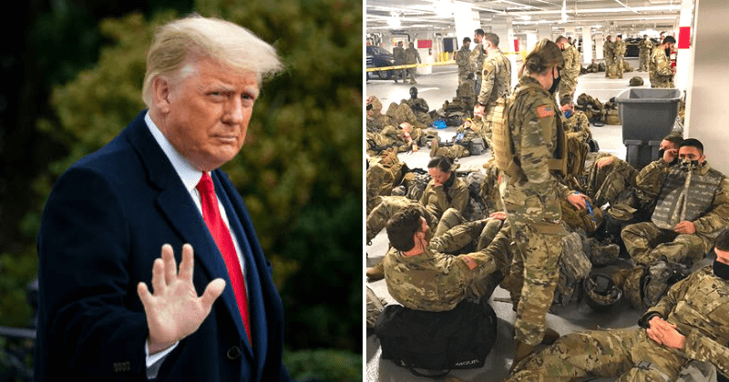 Donald Trump invites National Guardsmen to stay at his DC hotel after they were forced to sleep in garage