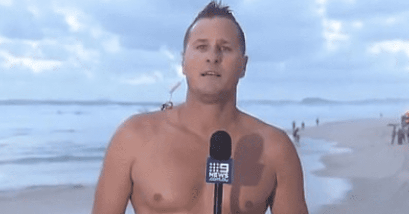 Who is Luke Bradnam? Weatherman strips and dives into rough sea to recover body, reports live without shirt on