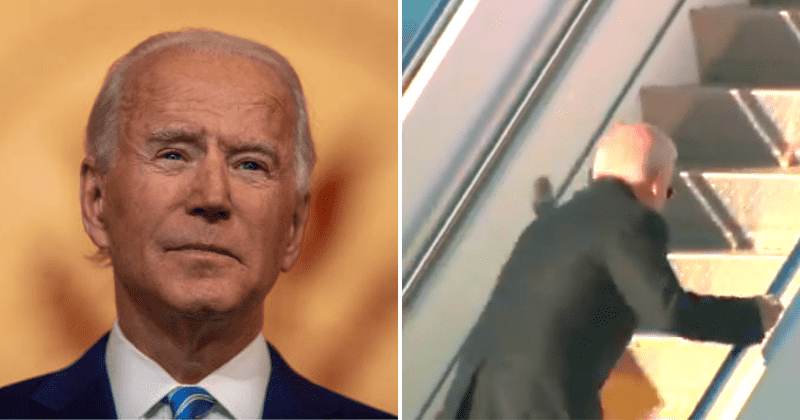 Biden stumbles on Air Force One stairs, Internet asks if media will mock him like they did when Trump 'stumbled’