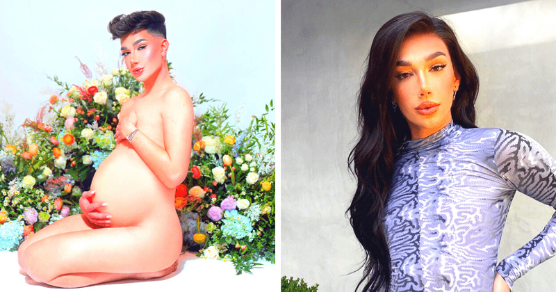 James Charles appears nude in 'pregnancy' photoshoot cradling 'baby bump', Internet calls him 'transphobic'