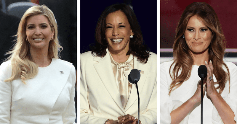Is white Kamala Harris' fashion statement? Melania and Ivanka Trump have rocked the 'feminist' color for years