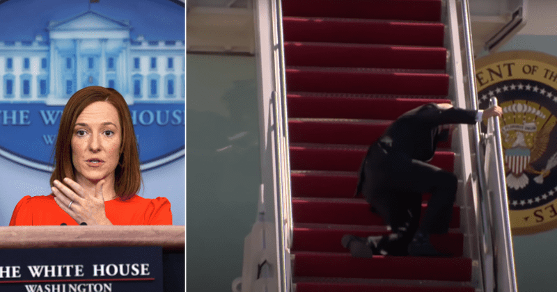How did Joe Biden fall? Jen Psaki calls stairs 'tricky' days after WH blamed wind for Air Force One tumble