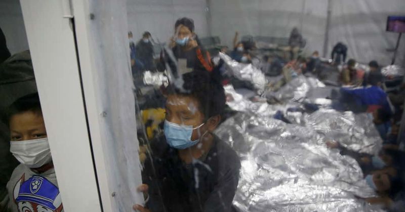 Texas migrant facility meant for 32 houses 600 children as media allowed first look at border detention center