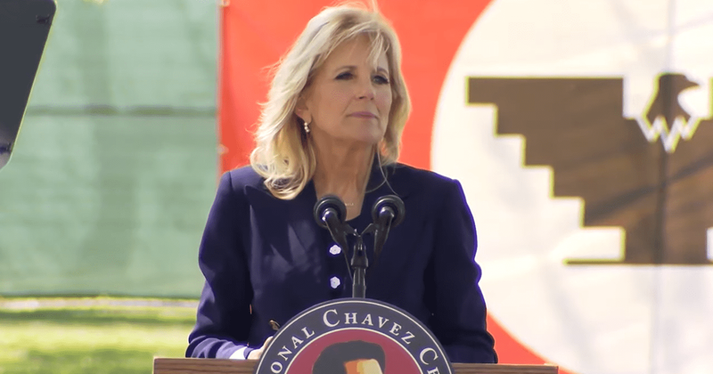 Did Jill Biden speak in front of Nazi flag? 'Imagine if Melania Trump stood' by eagle flag, conservatives ask