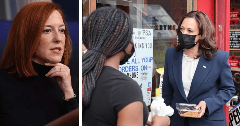 Jen Psaki quips Kamala Harris 'got a snack' when asked why VP visited Chicago bakery but not Mexico border