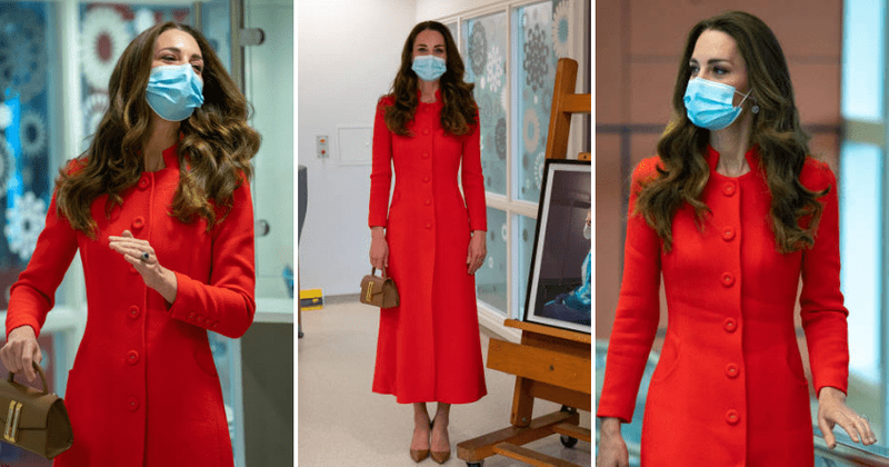 Kate Middleton stuns in vibrant red Eponine coat at 'Hold Still' launch as book tops bestseller list on day 1