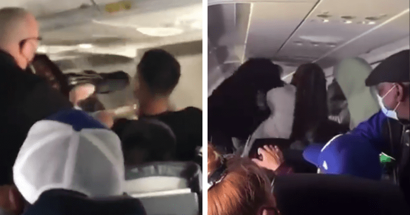 Violent brawl breaks out on Spirit Airlines flight mid-air, crew threatens to land plane in viral videos