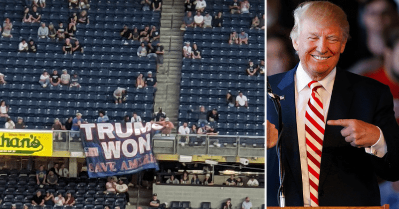 Who hung 'Trump Won’ banner in Yankee stadium? 2 men booted out for viral stunt