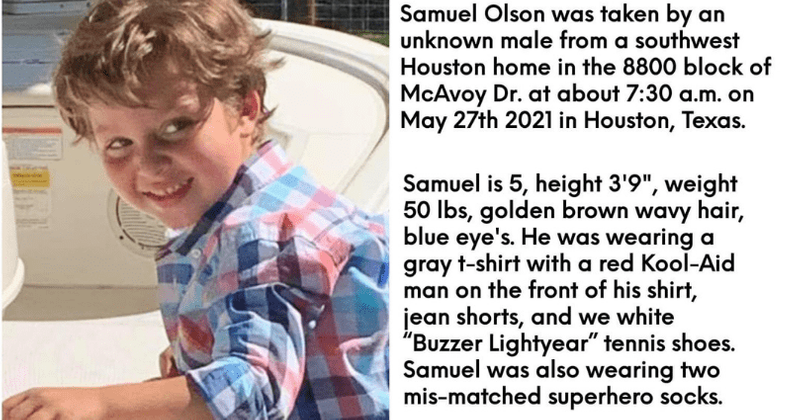 Samuel Olson: Body of missing 6-year-old found in tote bag at Texas motel, dad's girlfriend questioned
