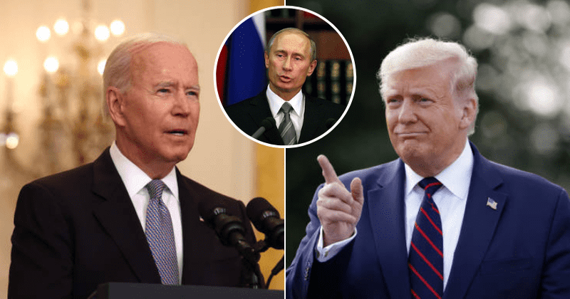 Trump trolled as 'Putin's b***h' after telling Joe Biden ‘don’t fall asleep’ at meeting