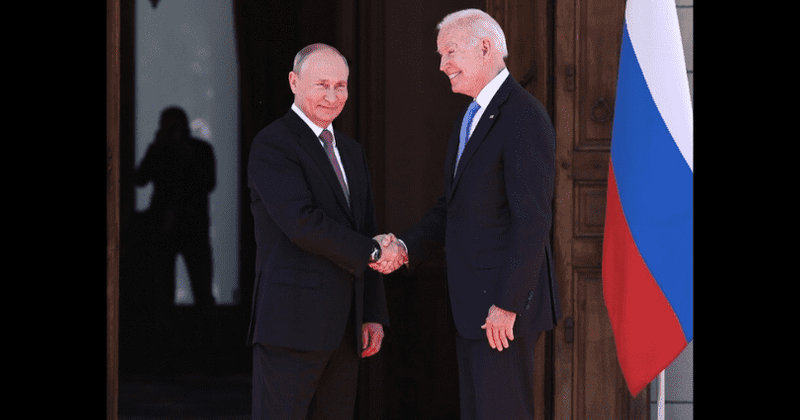 Biden and Putin barely make eye contact as they exchange frosty handshake