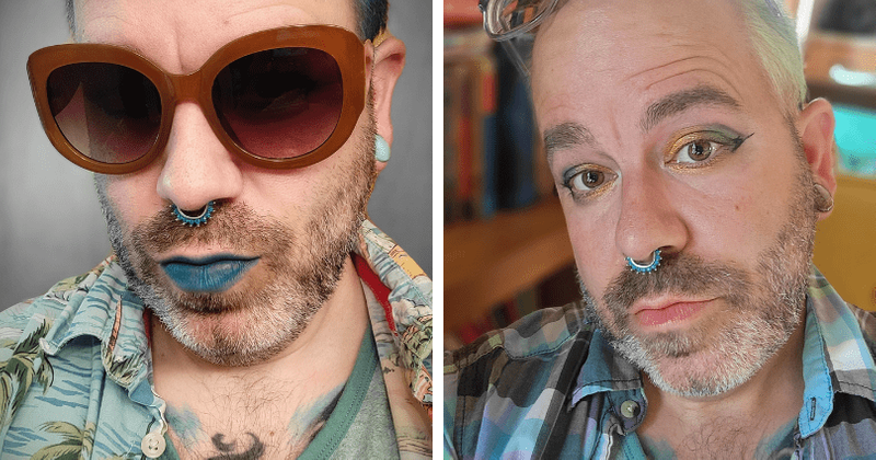 Nick Popadich: Male teacher who was bullied online for wearing makeup gets support from community